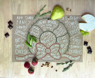 SALE! Charcuterie Cheat Sheet | Wreath for Holiday Spreads