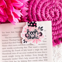 Bookaholic Pink Floral Magnetic Bookmark