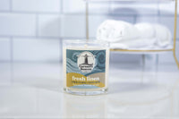 SALE! Fresh Linen Glass Candle