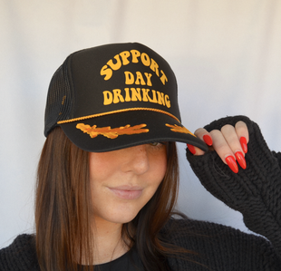 Support Day Drinking Trucker Hat- Captain Hat