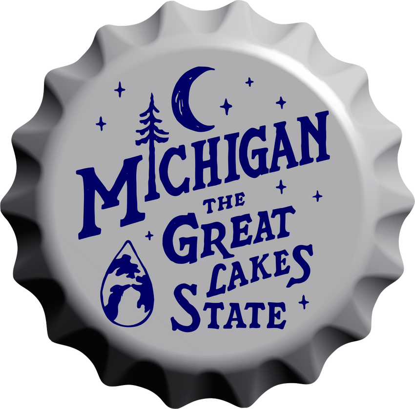 Sign - Michigan Vintage Bottle Cap
