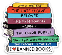 Banned Books Die Cut Sticker