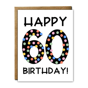 Happy 60th Birthday Card - Milestone Greeting Card