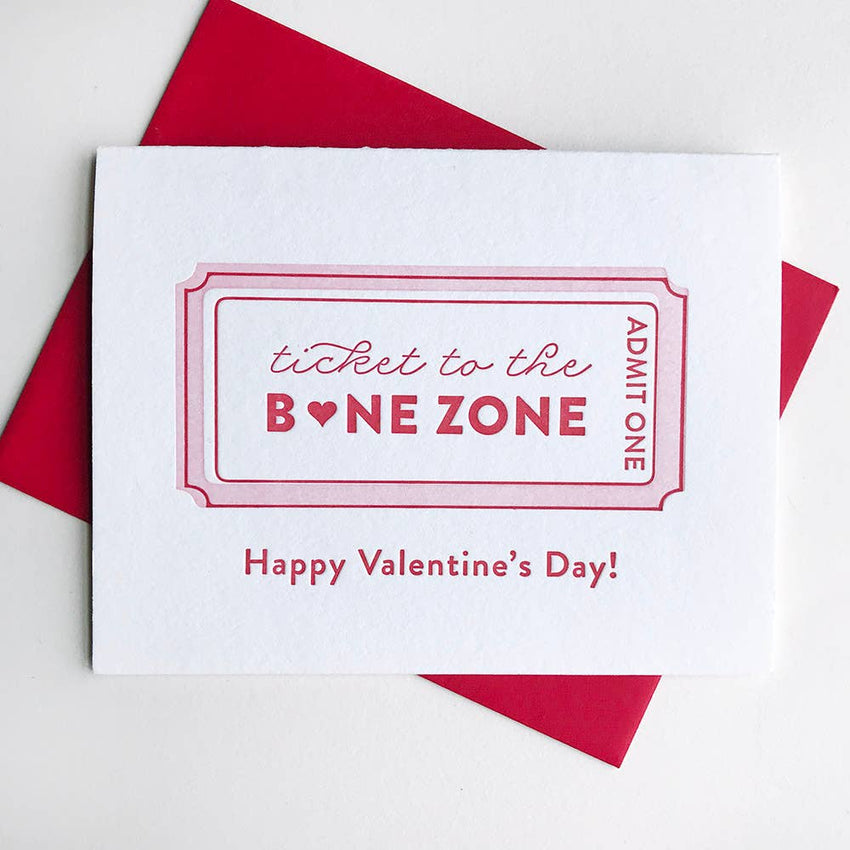 Welcome to the Bone Zone - Funny Valentine's Day Card