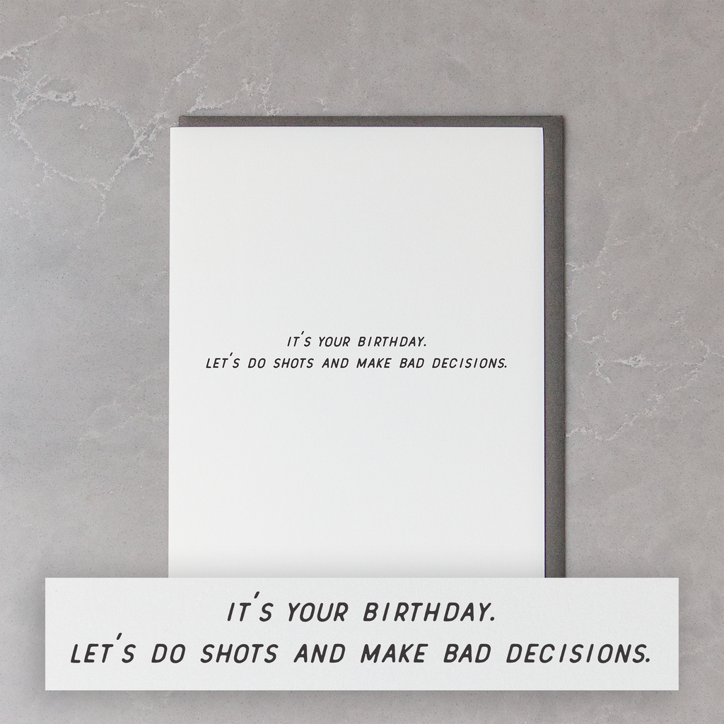 Let's Do Shots Birthday - Funny Card