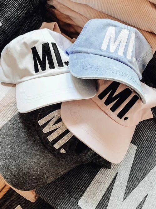 SALE! MI Block Michigan Embroidered Baseball Hat