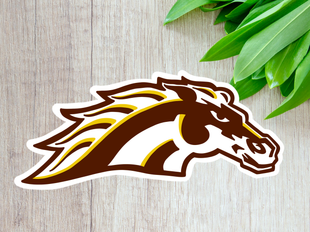 Western Michigan University Sticker, WMU Broncos Logo