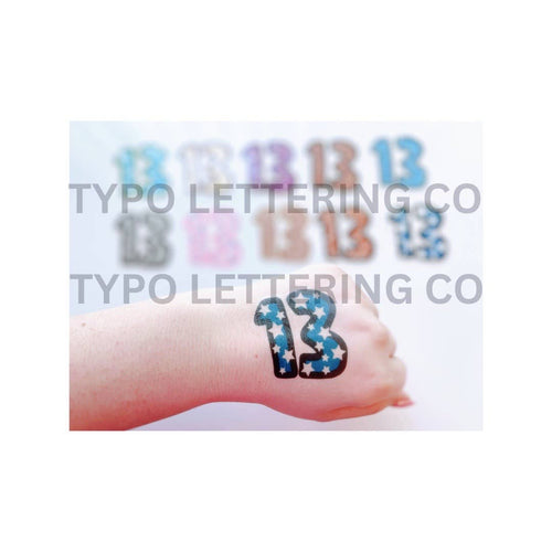 Midnights “13” temporary tattoos for Eras Tour