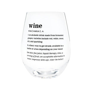 Wine Definition Stemless Wine Glass