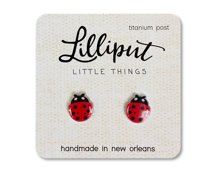 Ladybug Stud Earrings