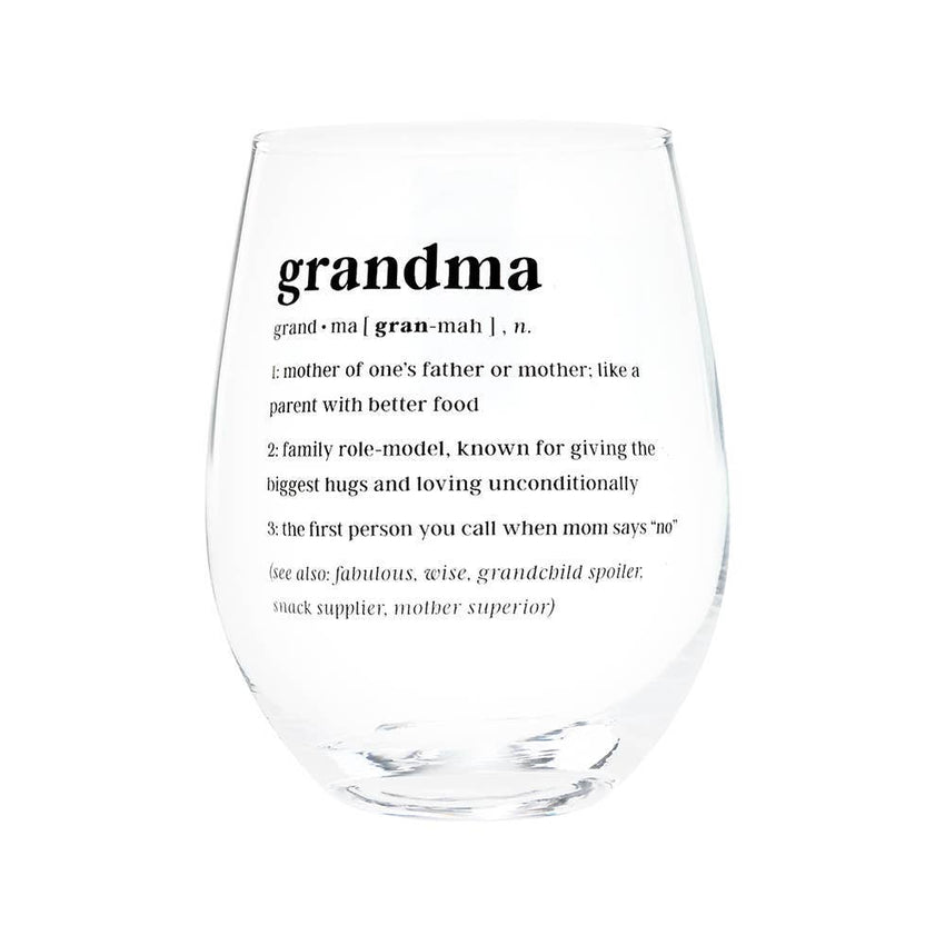 Grandma Definition Stemless Wine Glass