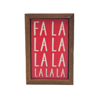 6X4 Fa La La Wall Accent Sign - Christmas Signs