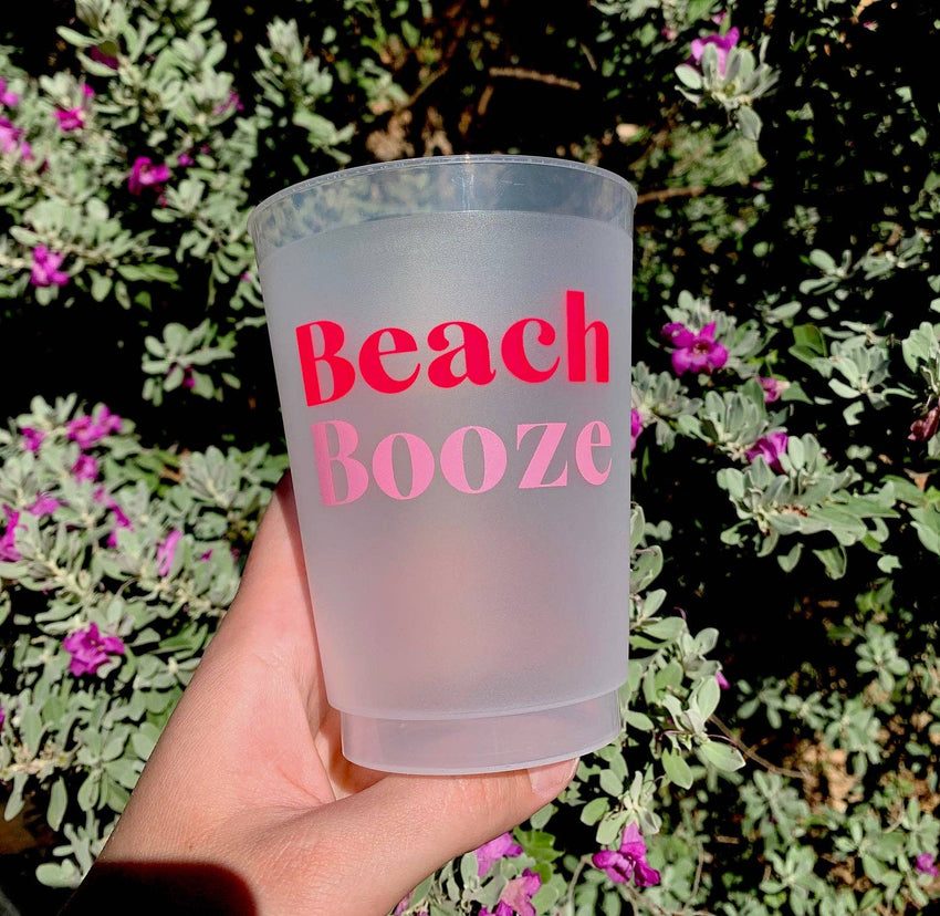 SALE! Beach Booze Reusable Cups - Set of 10 Cups