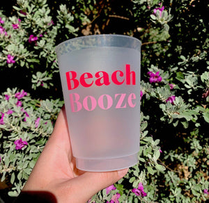 SALE! Beach Booze Reusable Cups - Set of 10 Cups