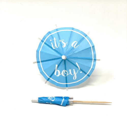 It's A Boy! Cocktail Umbrella