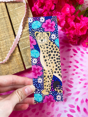 Fun, colorful Cheetah - Laminated Bookmark