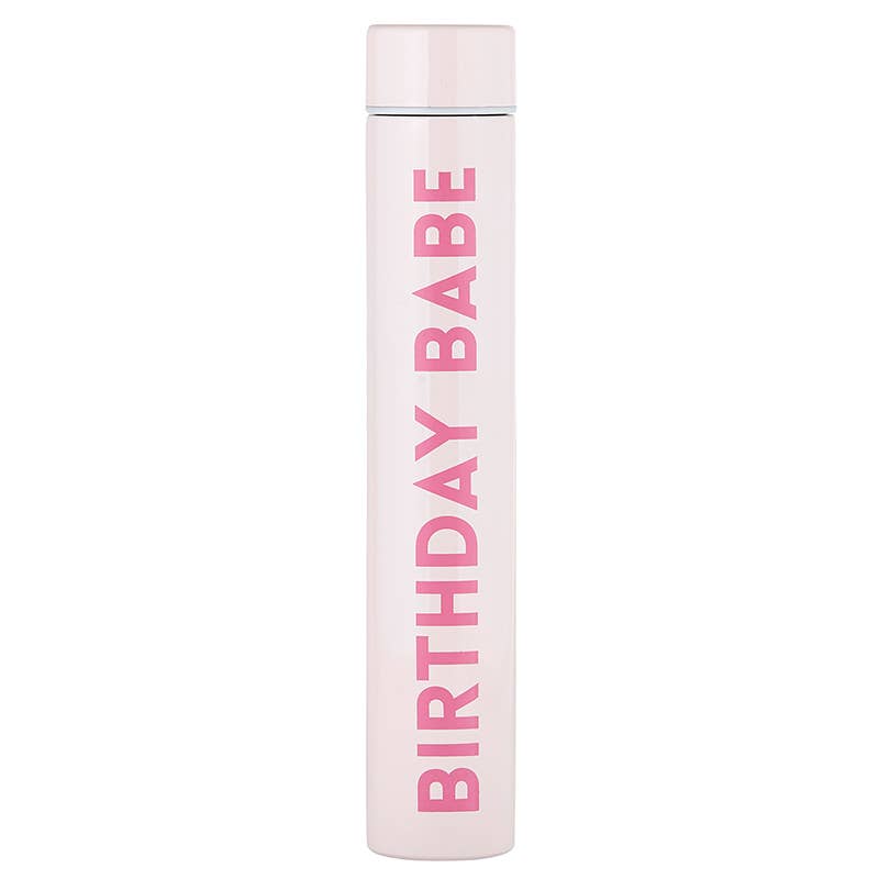Long Flask Bottle - Birthday Babe