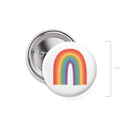 Pride Rainbow Pinback Button