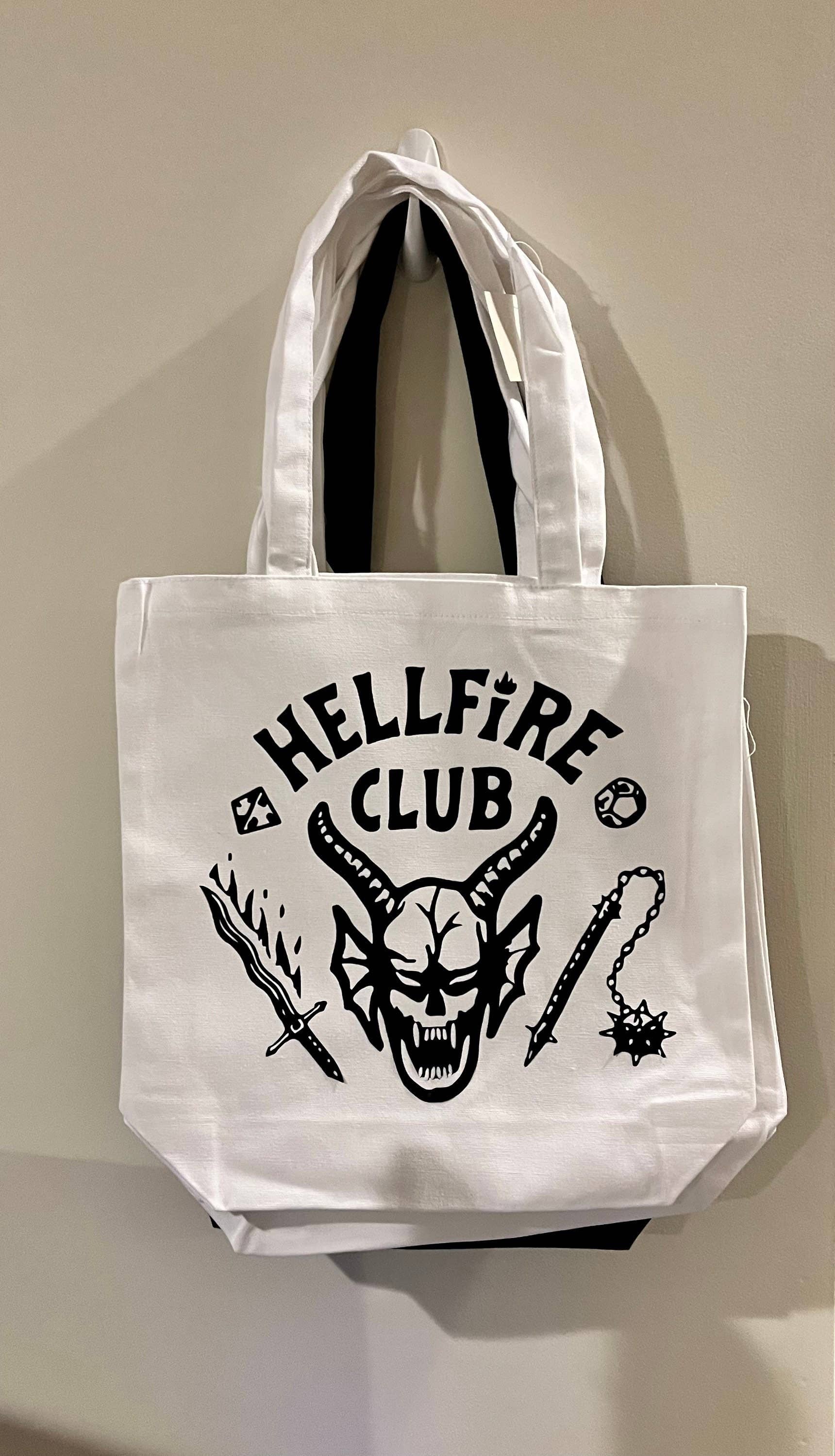 Hellfire Club Tote Bag (white) -  Stranger Things Gift Items