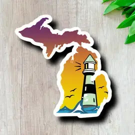 Michigan Lighthouse Sticker