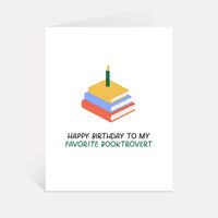 Happy Birthday Booktrovert Card | Book Card, Funny Birthday