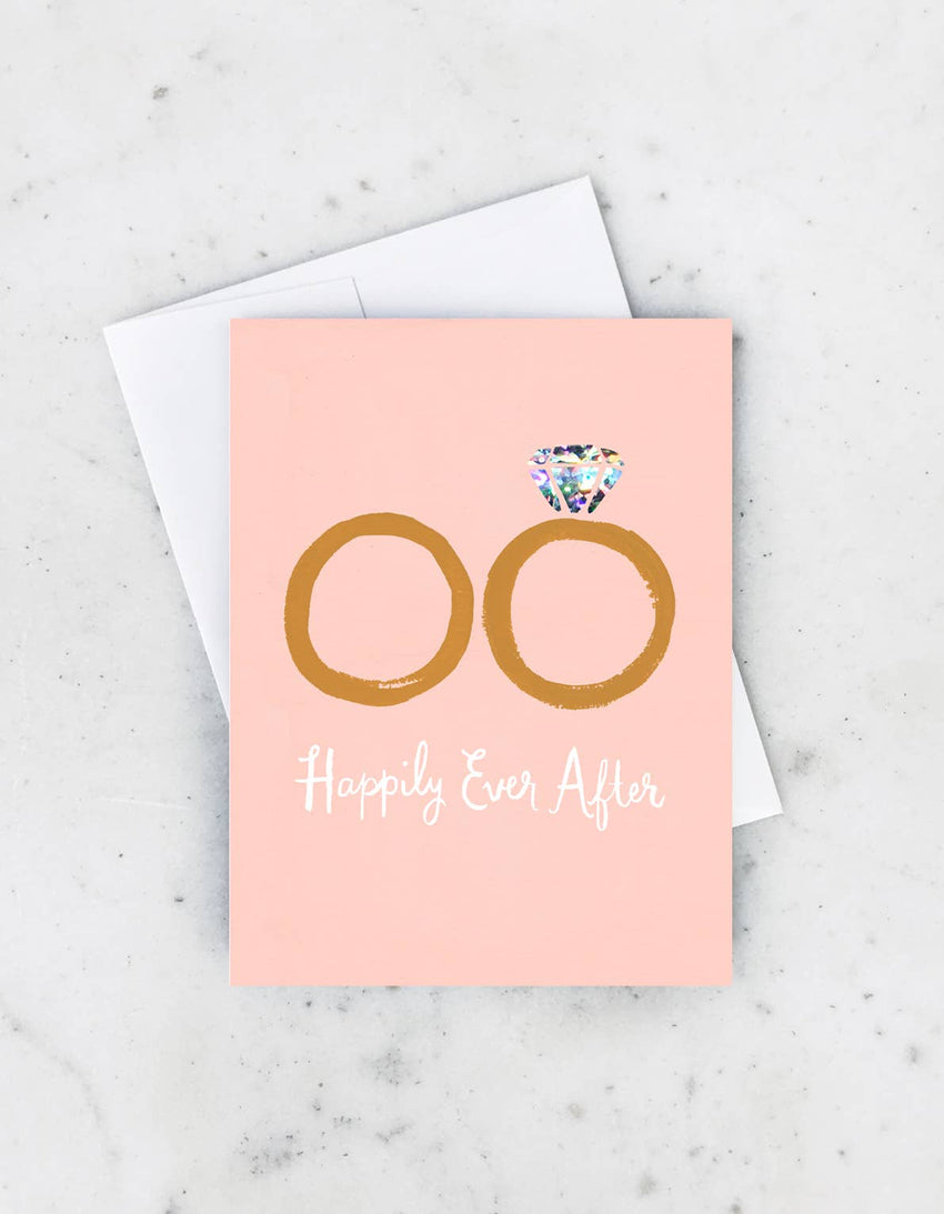 Happily Ever After - Wedding Rings Card