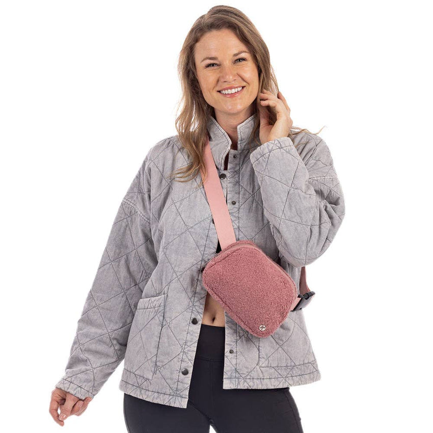 SALE! Mauve SHERPA Belt Bag