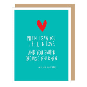 William Shakespeare Quote Love/Anniversary - Greeting Card