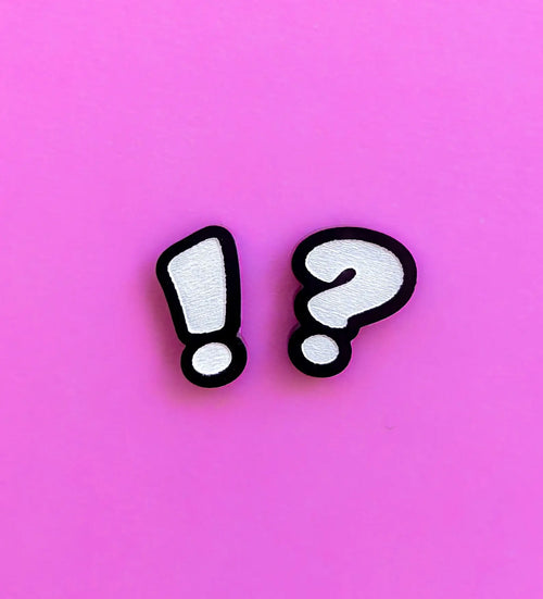 SALE! Mix/Match Punctuation Mark Studs | Novelty Acrylic Earrings