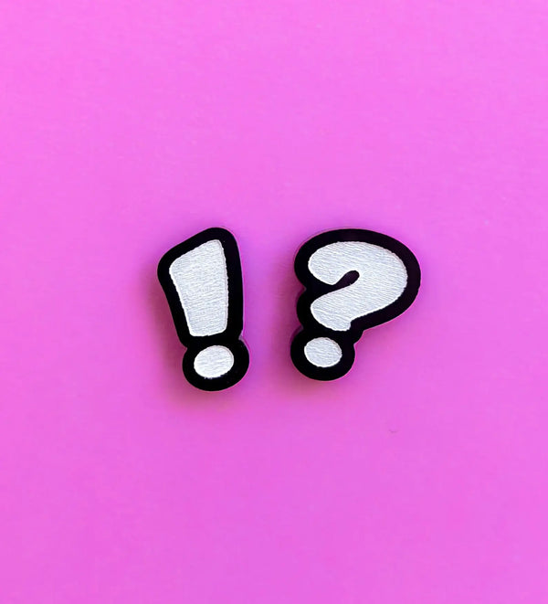 SALE! Mix/Match Punctuation Mark Studs | Novelty Acrylic Earrings