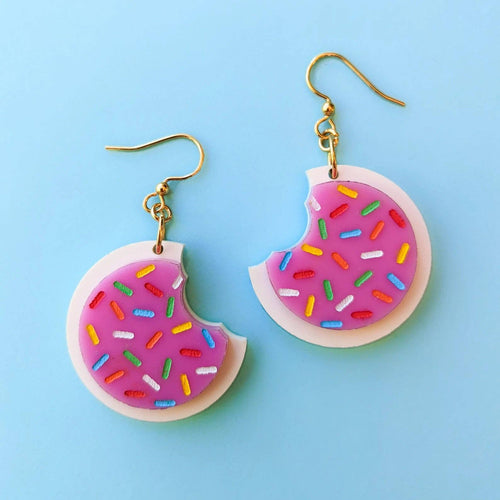 SALE! Sugar Cookie Acrylic Statement Earrings