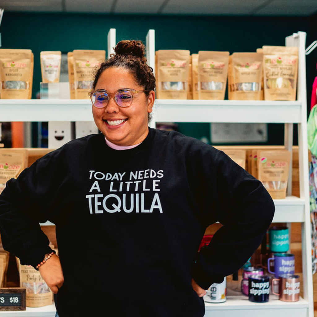 SALE! Black Today Needs Tequila Sweatshirt Crew - LIMITED SIZES LEFT