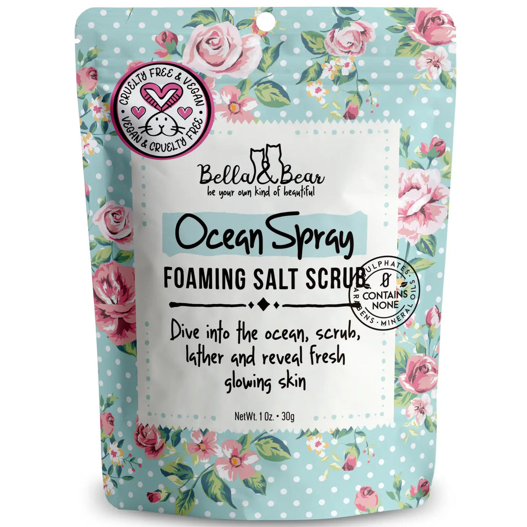 Foaming Salt Scrub 1.5 oz - Great for Gift baskets!