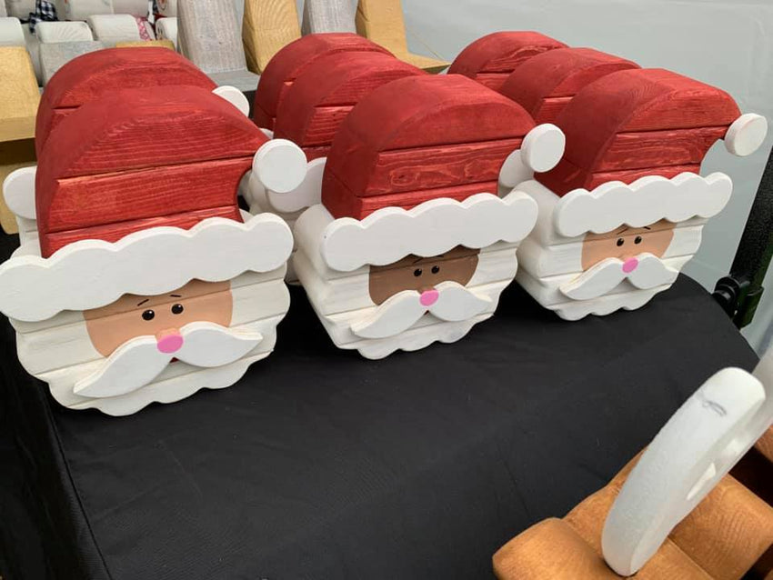 Chunkies - Large Wooden Santa for Holidays - Diverse Santas