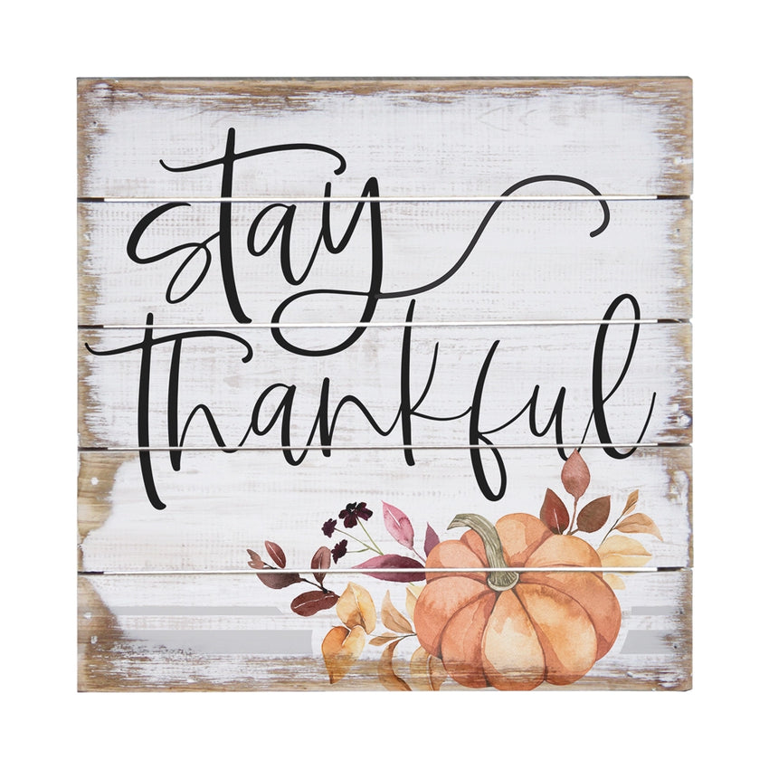 Stay Thankful Wooden Pallet Sign