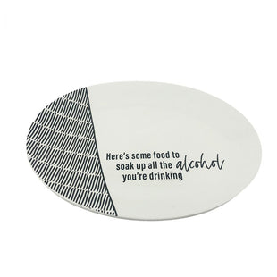 Funny Ceramic Tray - Here's Some Food to Soak Up The Alcohol - Totallee Gifts