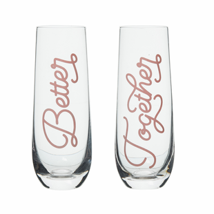 Better Together Glass Set - Champagne Flute Set