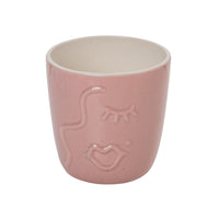 Pink Face Ceramic Planter - Great gift planter for mom, besties or YOU!