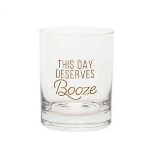 This Day Deserves Booze - Funny Rocks Glass